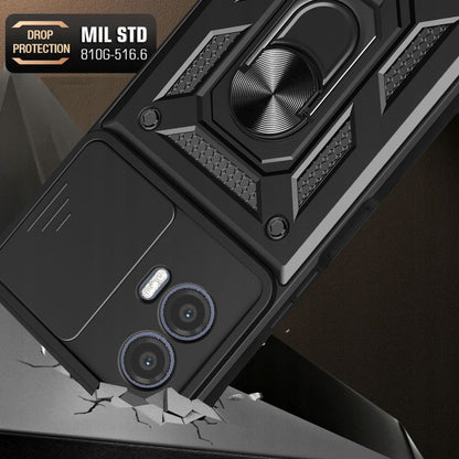 Cover til Motorola Moto G73, Techsuit, CamShield, Sort