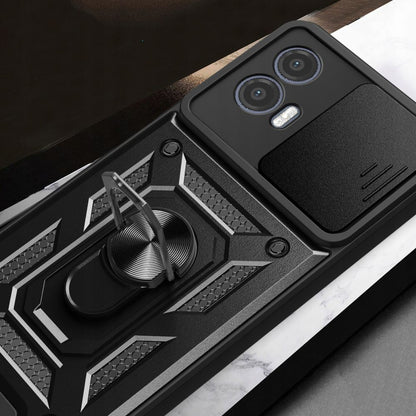 Cover til Motorola Moto G73, Techsuit, CamShield, Sort