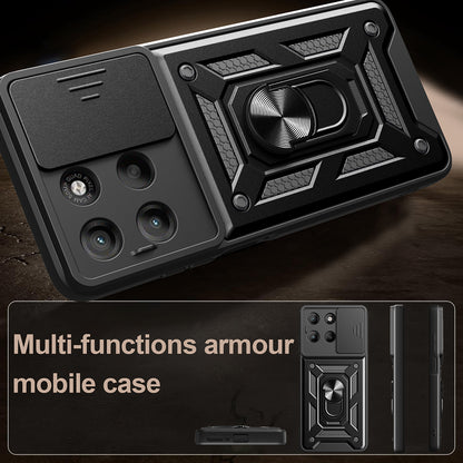 Etui til Motorola Moto G77 / G67, Techsuit, CamShield, Sort