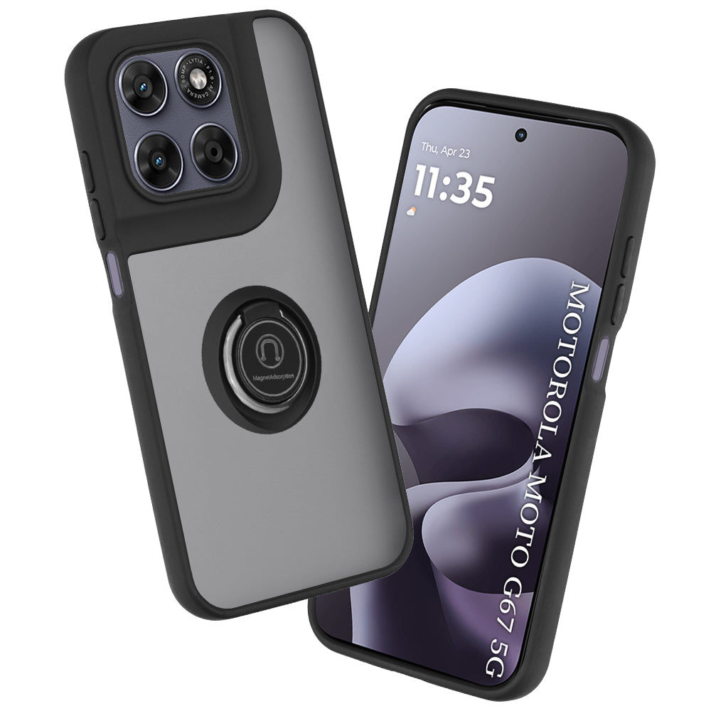 Cover til Motorola Moto G77 / G67, Techsuit, Glinth, Sort