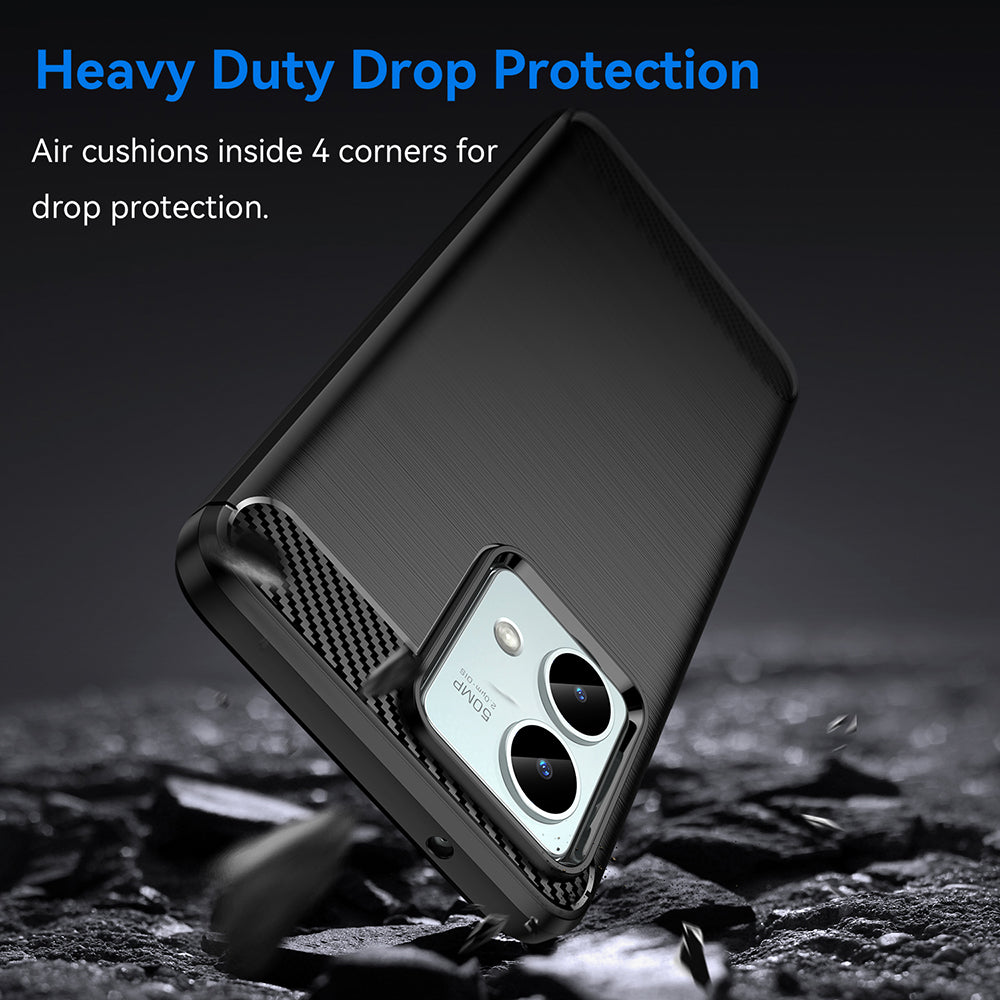 Cover til Motorola Moto G84, Techsuit, Carbon, Sort