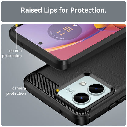 Cover til Motorola Moto G84, Techsuit, Carbon, Sort