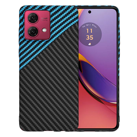 Cover til Motorola Moto G84, Techsuit, Carbonite FiberShell, Sort Blå