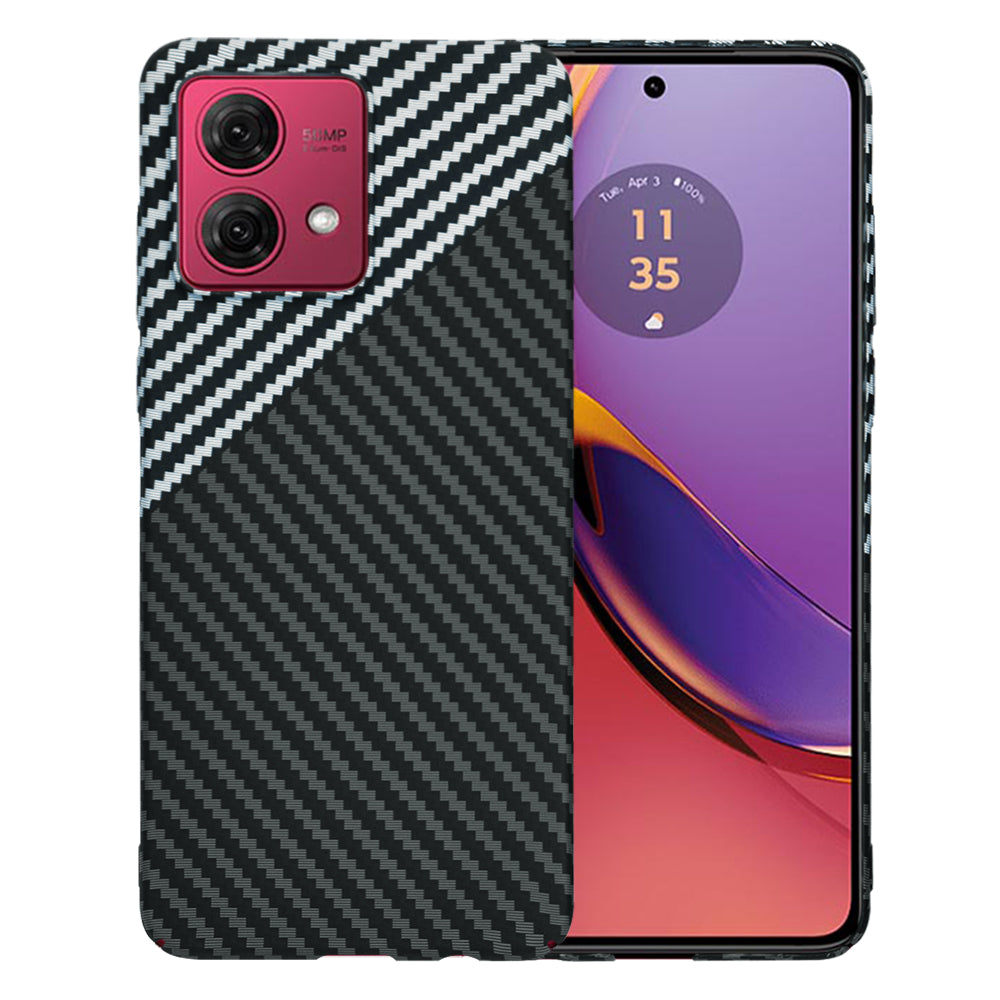Cover til Motorola Moto G84, Techsuit, Carbonite FiberShell, Sort Grå