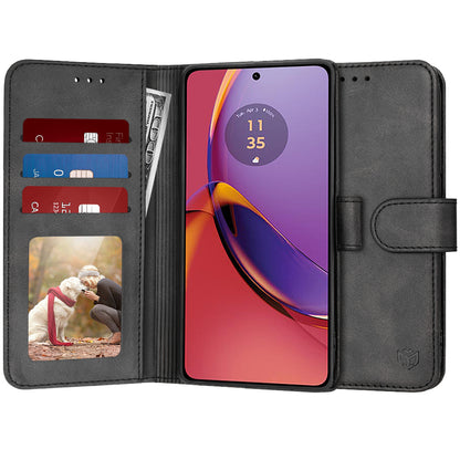 Cover til Motorola Moto G84, Techsuit, Diary Book, Sort
