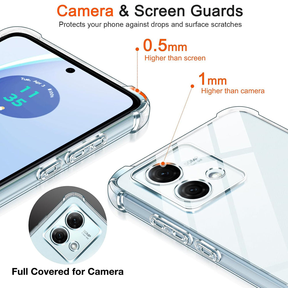 Cover til Motorola Moto G84, Techsuit, Stødabsorberende Klar, Transparent