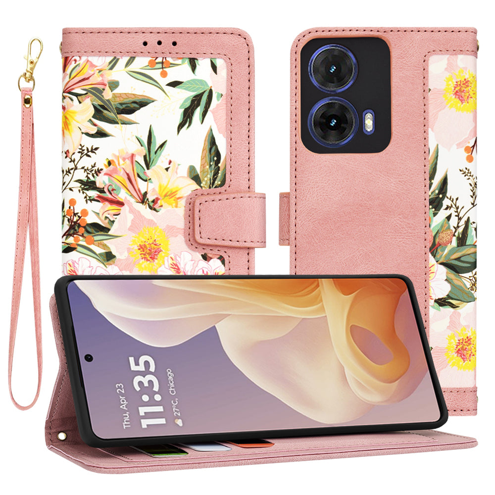 Etui til Motorola Moto G85, Techsuit, FlipCraft, Pink