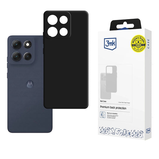 Cover til Motorola Moto G86, 3MK, Mat Sort
