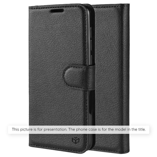 Cover til Motorola Moto G86 Power, Techsuit, Leather Folio, Sort