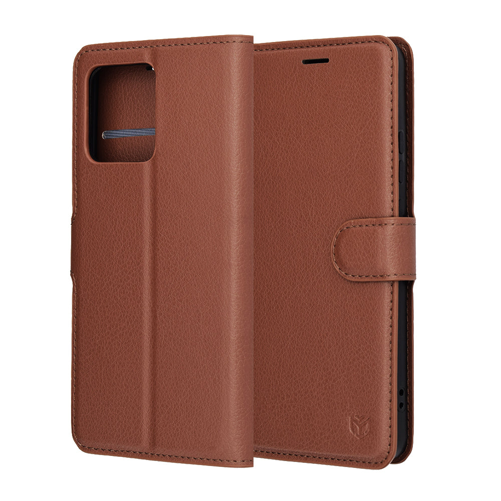 Etui til Motorola Moto G86, Techsuit, Leather Folio, Brun