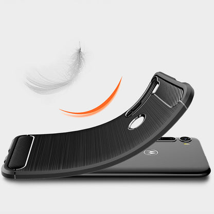 Cover til Motorola One Fusion+, Techsuit, Carbon, Sort