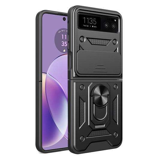 Cover til Motorola Razr 40, Techsuit, CamShield, Sort