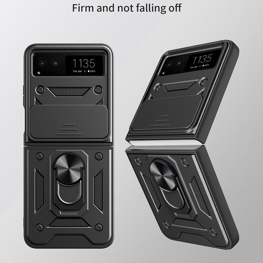 Cover til Motorola Razr 40, Techsuit, CamShield, Sort