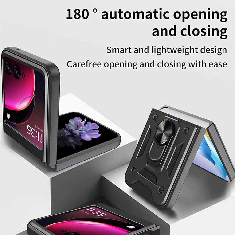 Cover til Motorola Razr 50 Ultra, Techsuit, CamShield, Sort