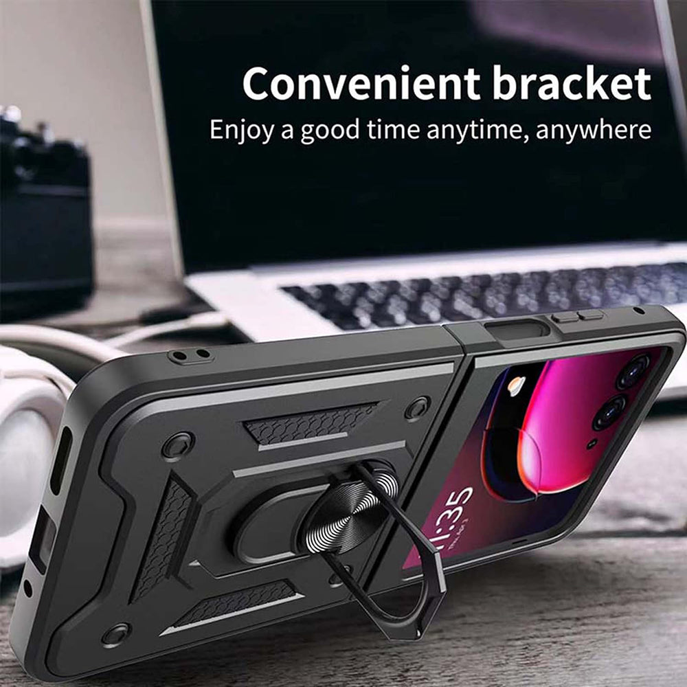 Cover til Motorola Razr 50 Ultra, Techsuit, CamShield, Sort