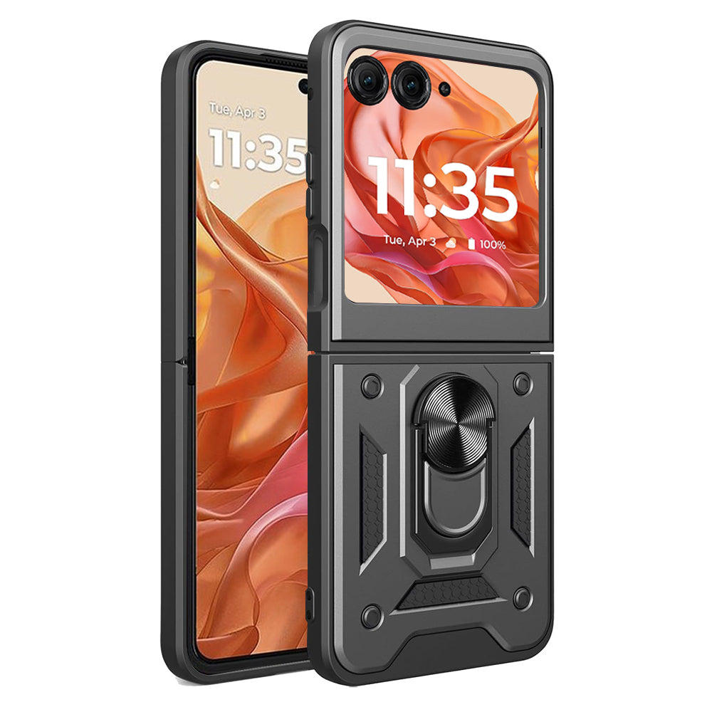 Cover til Motorola Razr 60 / Razr 50, Techsuit, CamShield, Sort