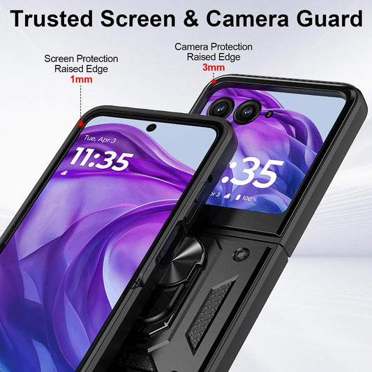 Cover til Motorola Razr 60 Ultra, Techsuit, CamShield, Sort