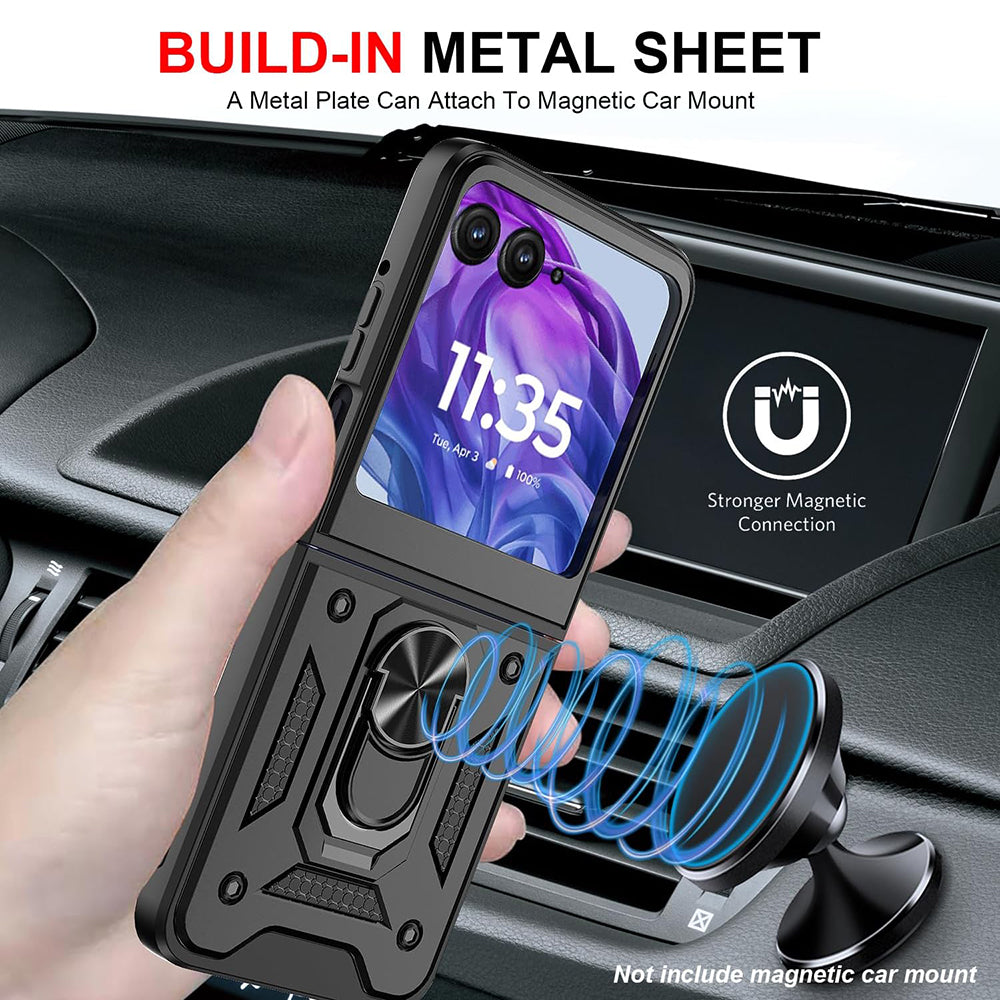 Case for Motorola Razr 60 Ultra, Techsuit, CamShield, Black