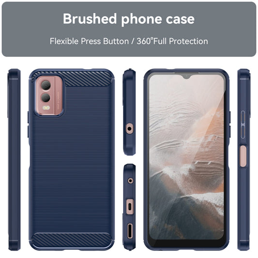 Cover til Nokia C32, Techsuit, Carbon, Blå