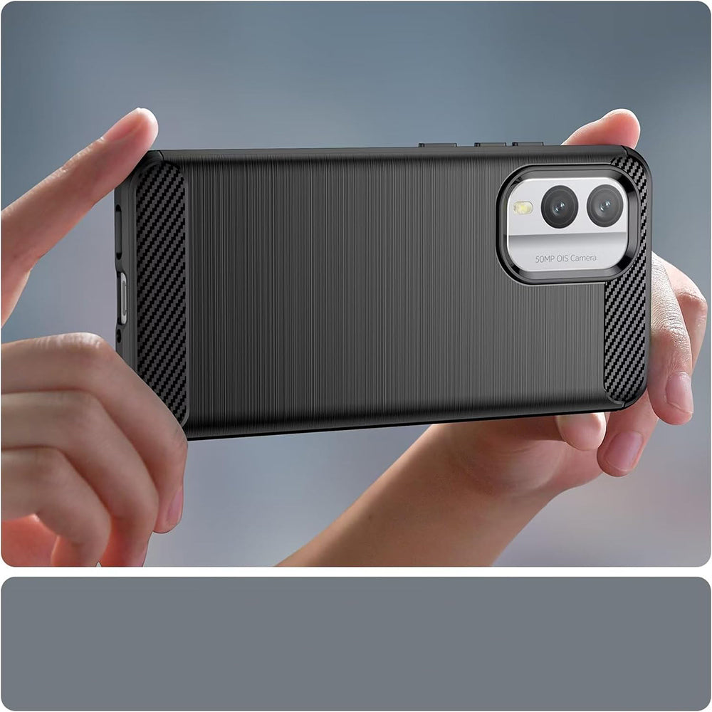 Cover til Nokia X30, Techsuit, Carbon, Sort
