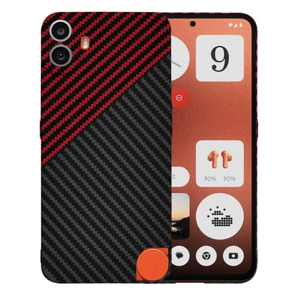 Cover til Nothing CMF Phone 1, Techsuit, Carbonite FiberShell, Sort Rød