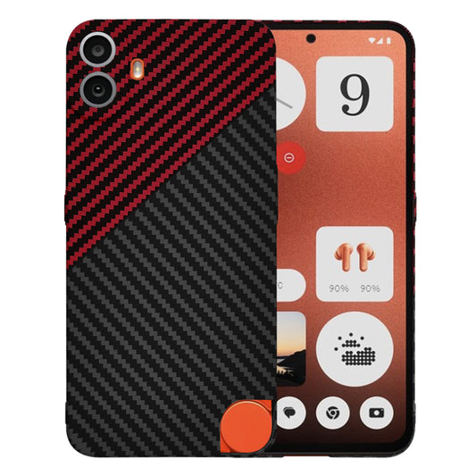Cover til Nothing CMF Phone 1, Techsuit, Carbonite FiberShell, Sort Rød