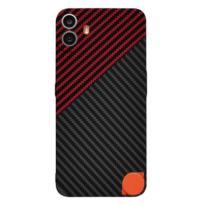 Cover til Nothing CMF Phone 1, Techsuit, Carbonite FiberShell, Sort Rød