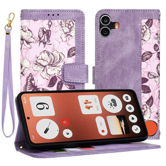 Cover til Nothing CMF Phone 1, Techsuit, FlipCraft, Lilla