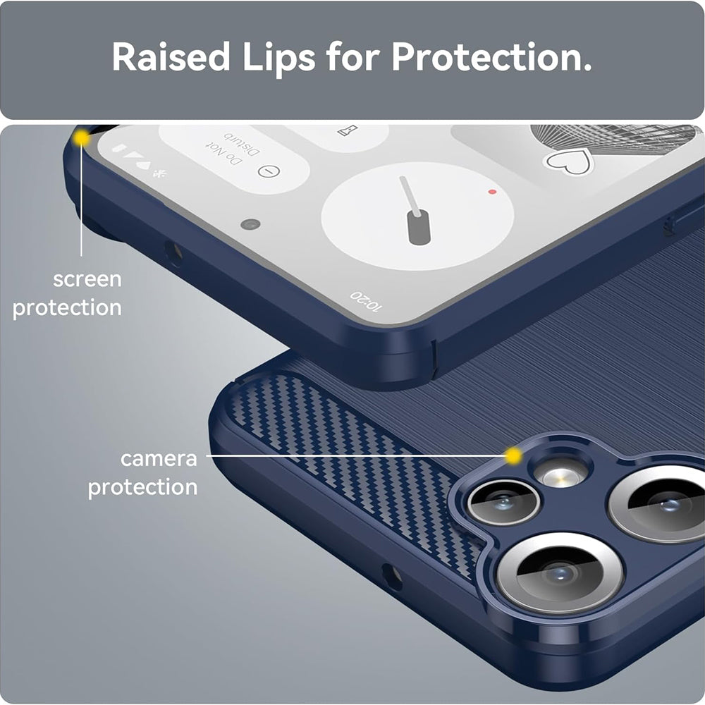 Cover til Nothing CMF Phone 2 Pro, Techsuit, Carbon, Blå