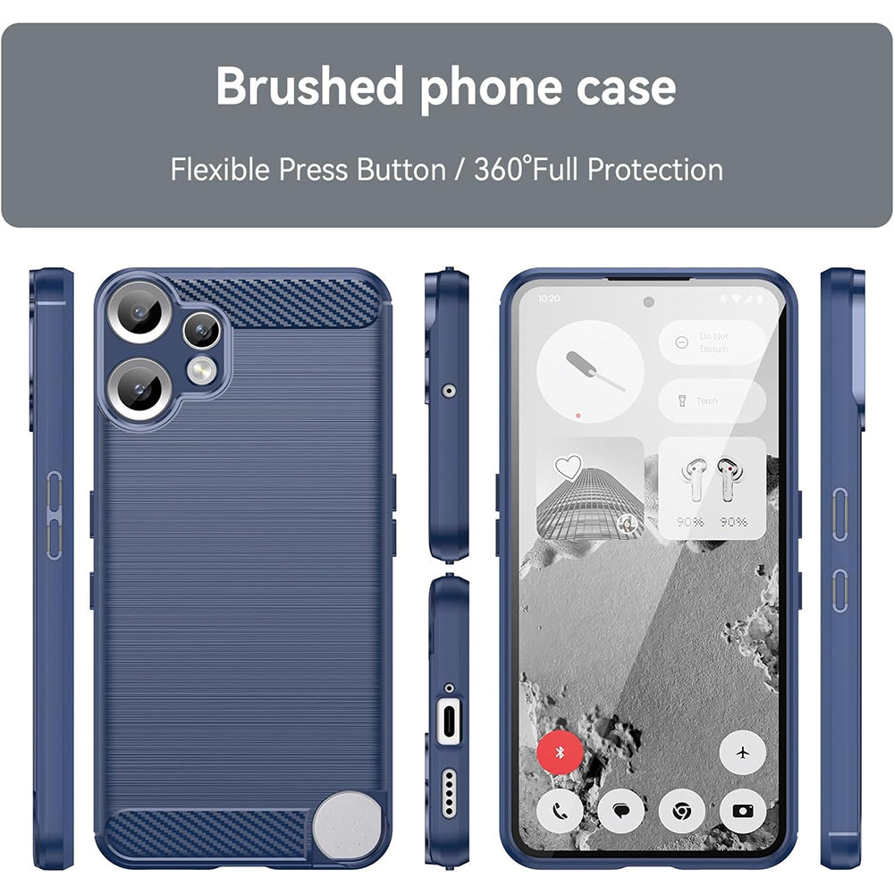 Cover til Nothing CMF Phone 2 Pro, Techsuit, Carbon, Blå