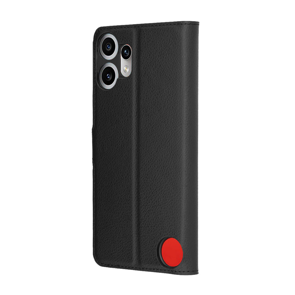 Cover til Nothing CMF Phone 2 Pro, Techsuit, Leather Folio, Sort