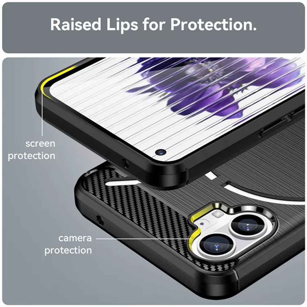Cover til Nothing Phone (1), Techsuit, Carbon, Sort