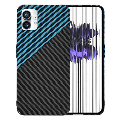 Cover til Nothing Phone (1), Techsuit, Carbonite FiberShell, Sort Bleu