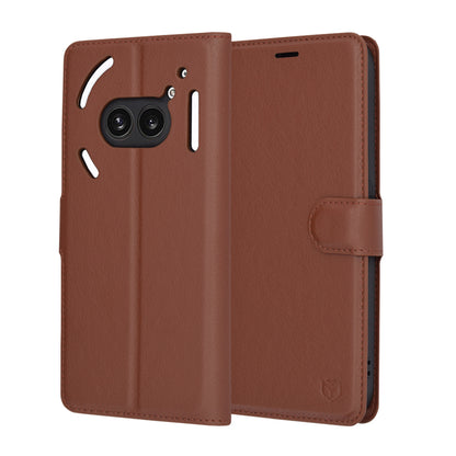 Cover til Nothing Phone (2a) Plus / Phone (2a), Techsuit, Leather Folio, Brun