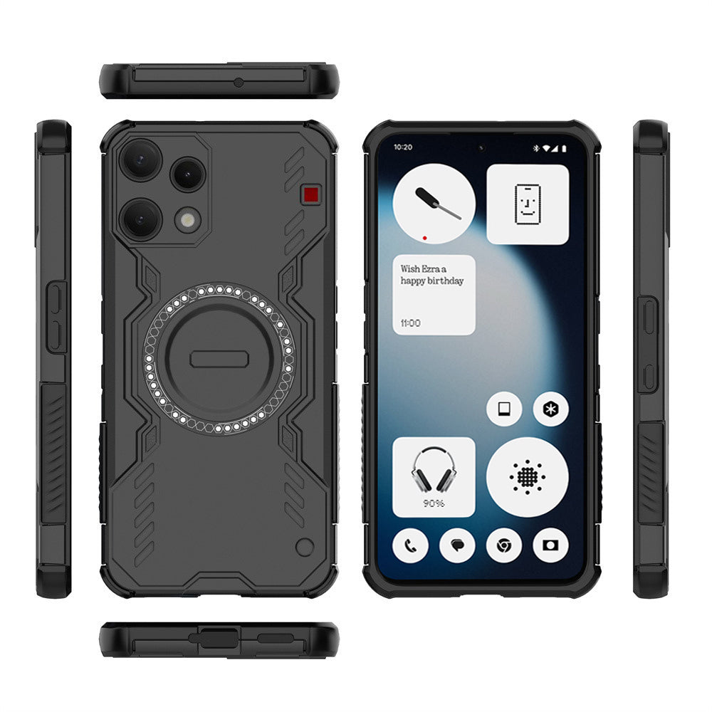 Etui til Nothing Phone (3a) Lite, Techsuit, ArmorMag, Sort