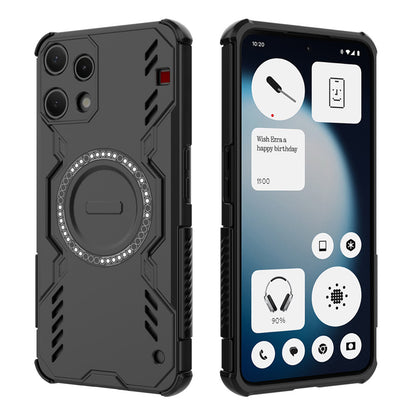 Etui til Nothing Phone (3a) Lite, Techsuit, ArmorMag, Sort