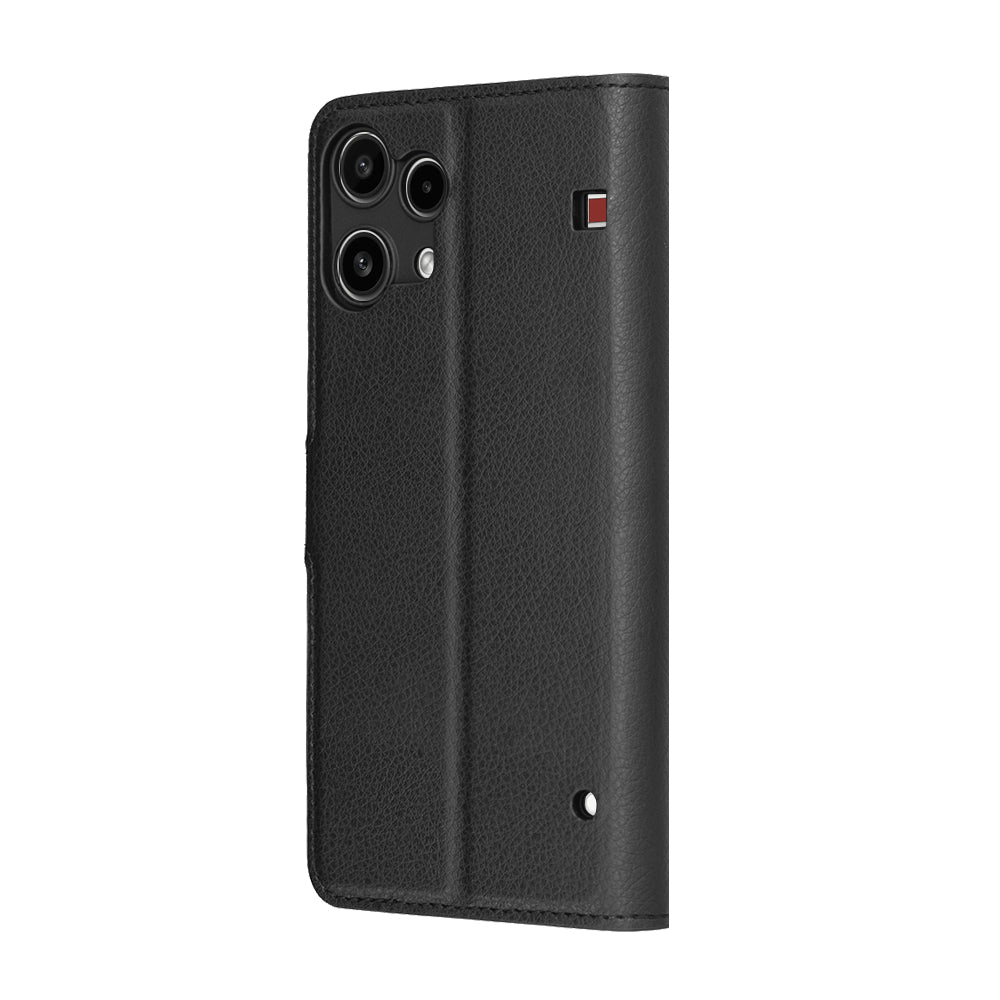 Etui til Nothing Phone (3a) Lite, Techsuit, Leather Folio, Sort