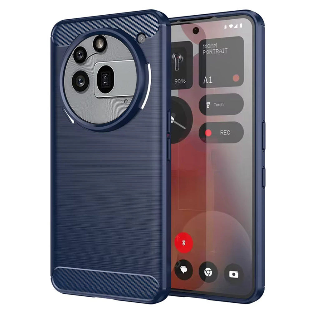 Cover til Nothing Phone (3a) Pro, Techsuit, Carbon, Blå
