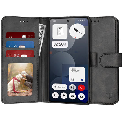 Cover til Nothing Phone (3a) Pro, Techsuit, Diary Book, Sort