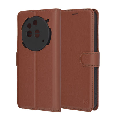 Cover til Nothing Phone (3a) Pro, Techsuit, Leather Folio, Brun
