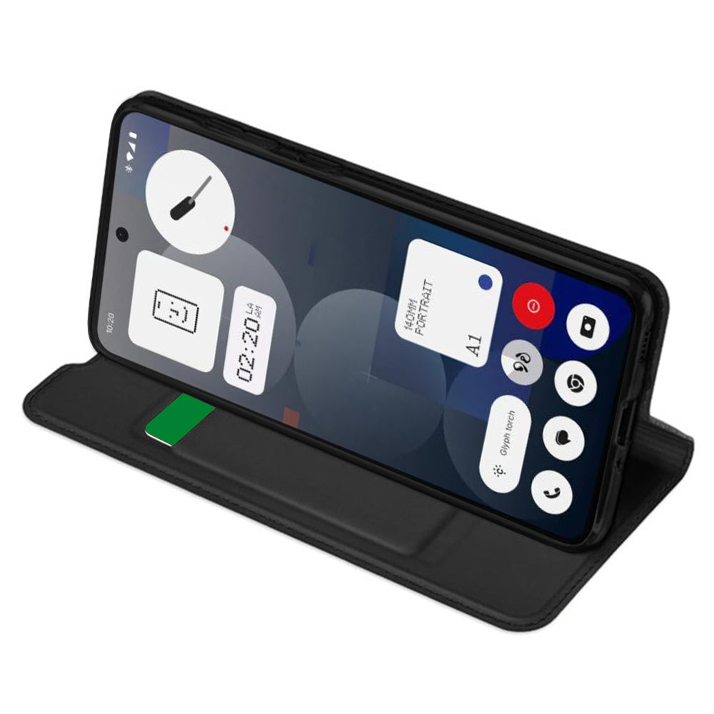 Case for Nothing Phone (3a) Pro, Techsuit, Magskin Book, Black