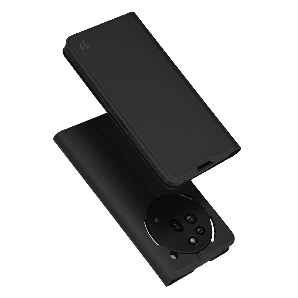 Case for Nothing Phone (3a) Pro, Techsuit, Magskin Book, Black