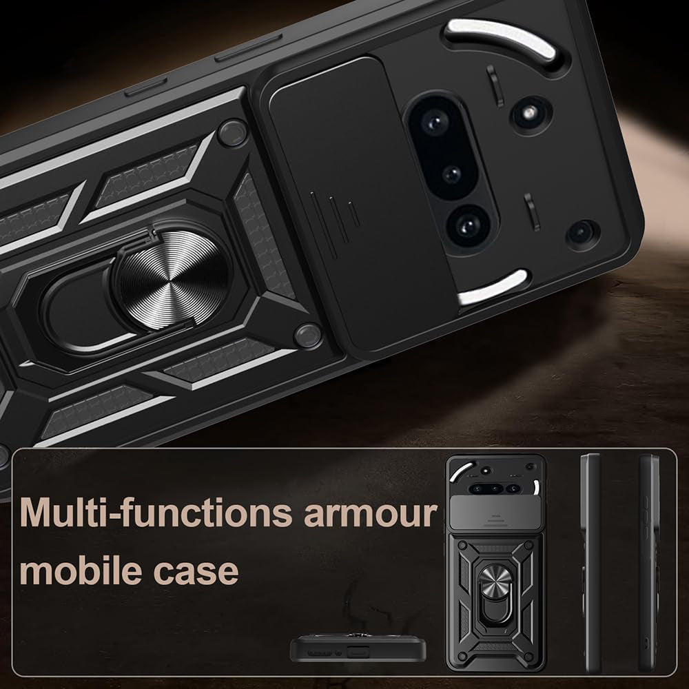 Cover til Nothing Phone (3a), Techsuit, CamShield, Sort