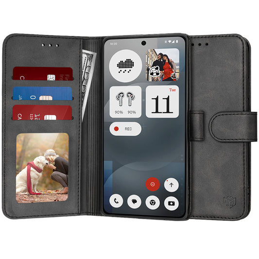 Cover til Nothing Phone (3a), Techsuit, Diary Book, Sort