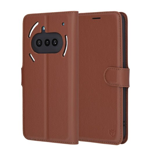Cover til Nothing Phone (3a), Techsuit, Leather Folio, Brun