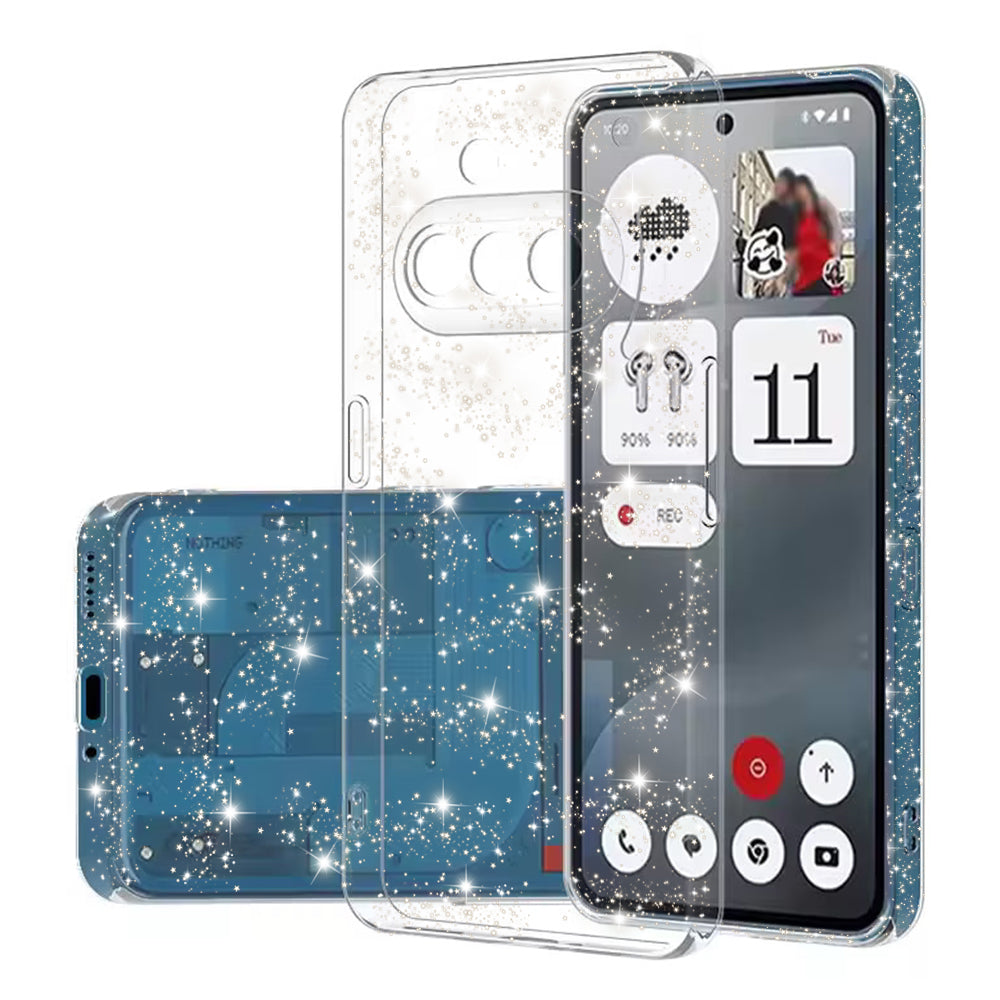 Cover til Nothing Phone (3a), Techsuit, SparkleSkin, Transparent
