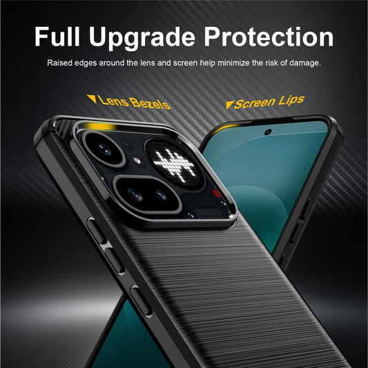 Etui til Nothing Phone (4a) Pro, Techsuit, Carbon, Sort