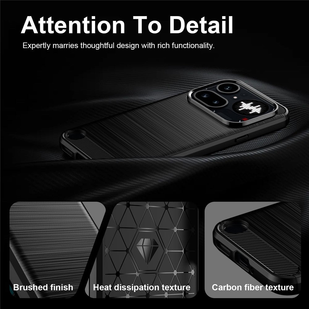 Etui til Nothing Phone (4a) Pro, Techsuit, Carbon, Sort