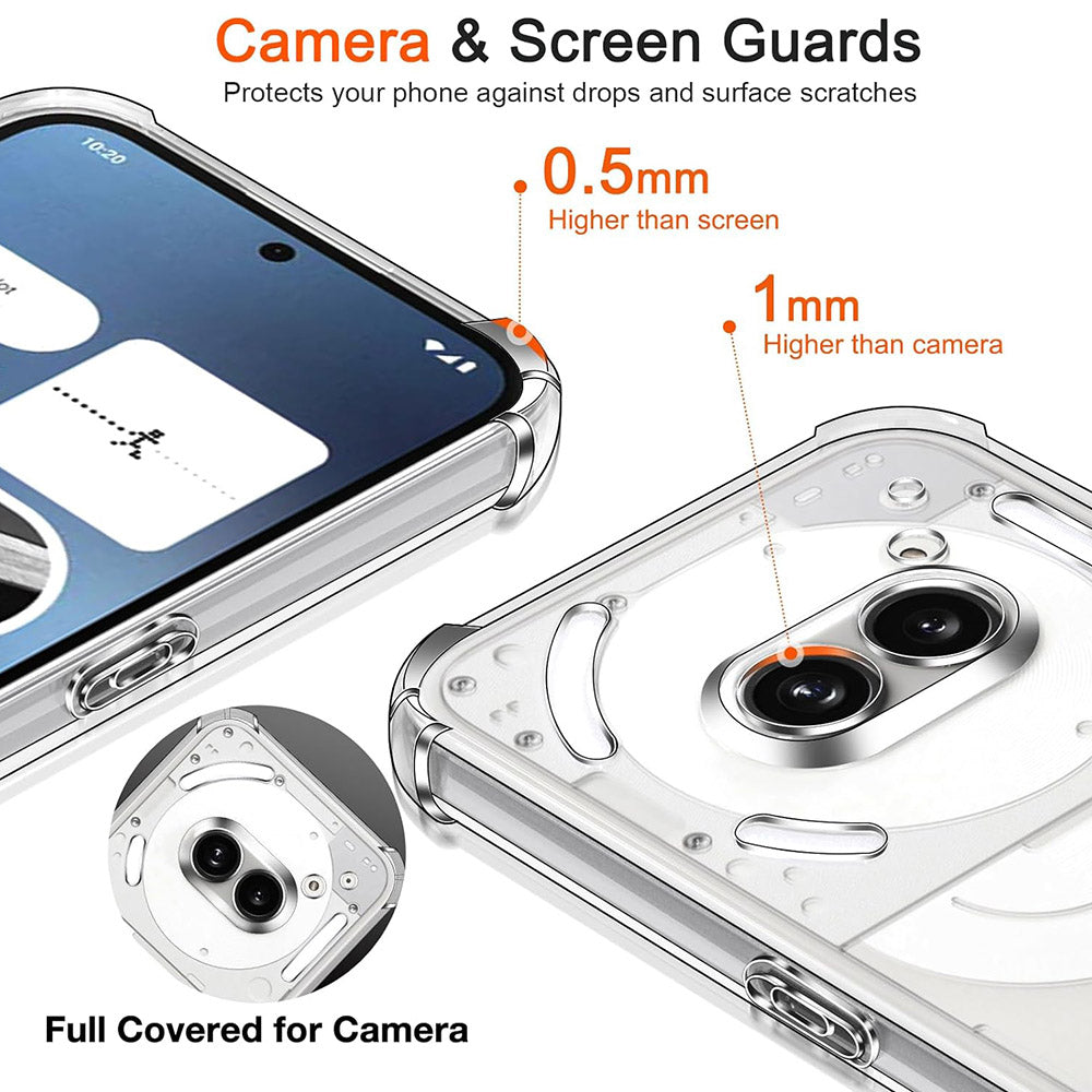 Etui til Nothing Phone (4a), Techsuit, Shockproof Clear, Gennemsigtig