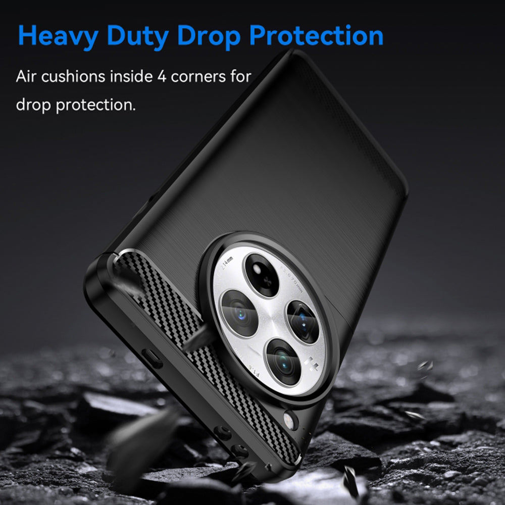 Cover til OnePlus 12, Techsuit, Carbon, Sort